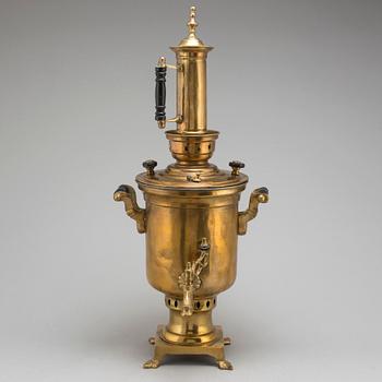 A circa 1900 Russian brass samovar.