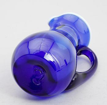 KANNA, blått glas, Göteborgs Glasbruk, 1800-tal.