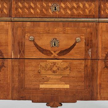 A Gustvian late 18th century commode attributed to Anders Lundelius.