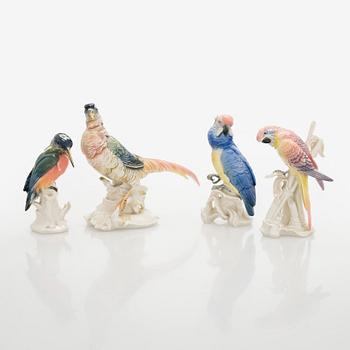 4 porcelain figurines, Karl Ens, Volkstedt Germany, 20th century.