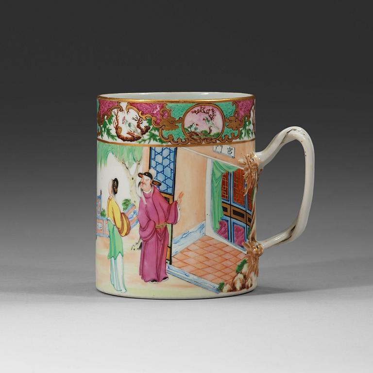 A famille rose Canton jug, Qing dynasty, 19th Century.