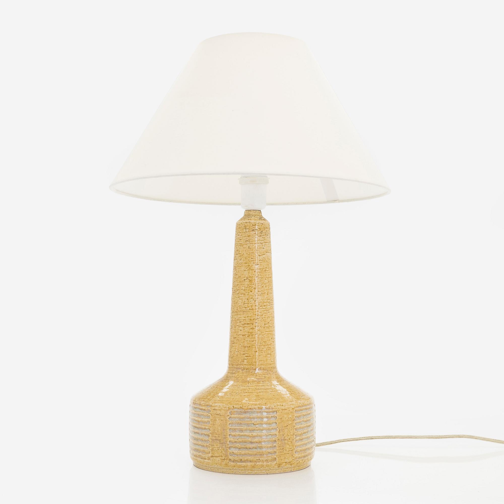 A stoneware table lamp, signed Palshus Danmark.