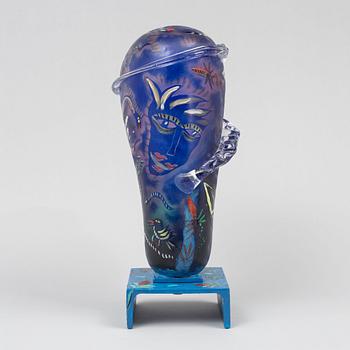 Ulrica Hydman-Vallien, unik skulptur, glas, Kosta Boda.