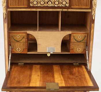 A Gustavian secretaire by Georg Haupt, master in Stockholm 1770-1784.