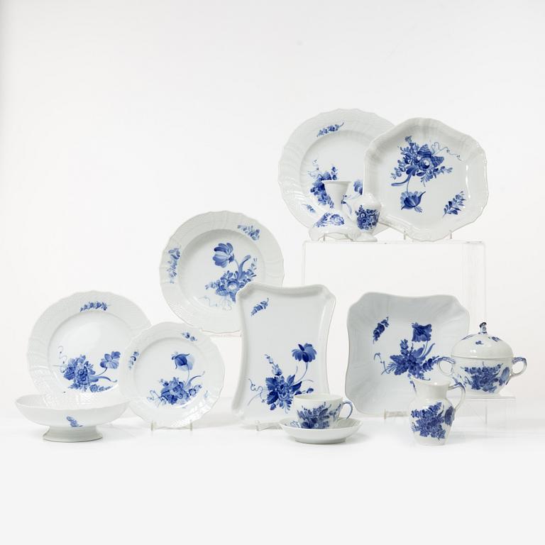 Royal Copenhagen, a 'Blue Flower' 50-piece dinner and coffee service,, Denmark.