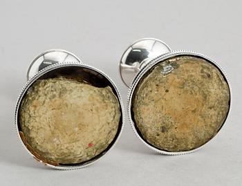 LJUSSTAKAR, 1 par, silver, Tesi, Göteborg 1963.