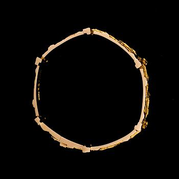 BJÖRN WECKSTRÖM, bracelet "Tundra", 14K gold. Lapponia 1972.