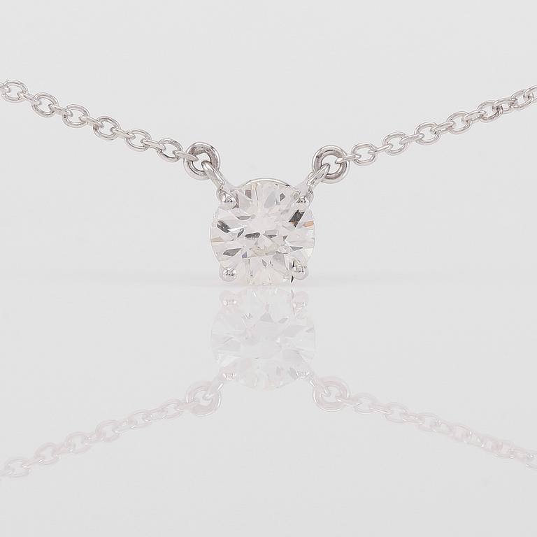 COLLIER, 18K vitguld och diamant ca 0.61 ct.
