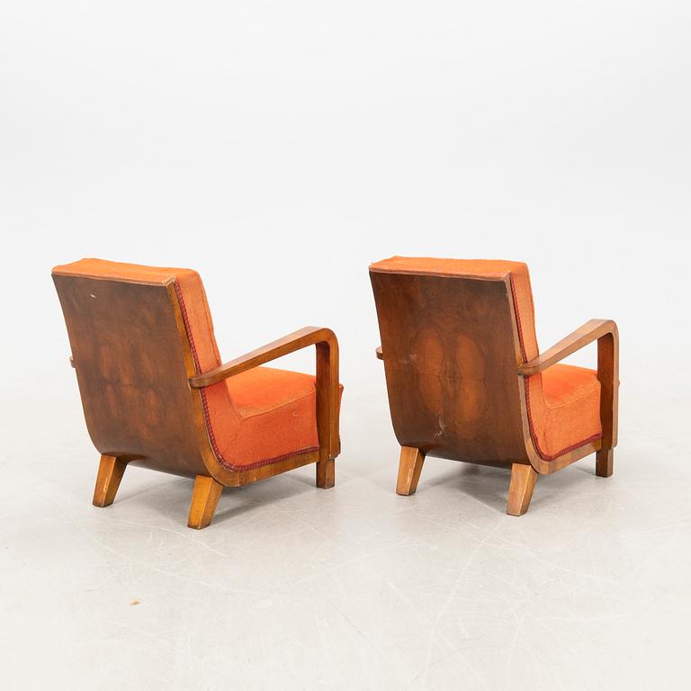 Armchairs, a pair of Art Deco from the first half of the 20th century.