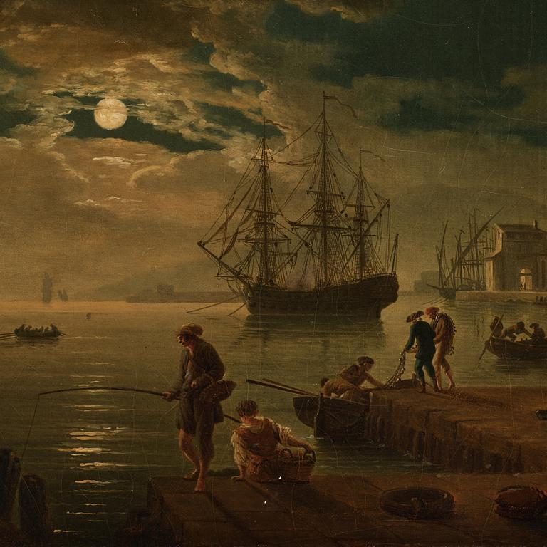 CLAUDE JOSEPH VERNET,  after, oil on panel.