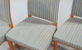 STOLAR, 4 st, "Gustavus", Carl Malmsten, Åfors Möbelfabrik, 1900-talets andra hälft.