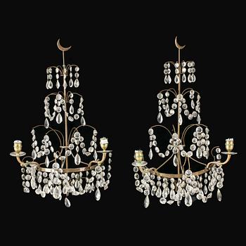 Gustaviansk · LAMPETTER, ett par, gustaviansk stil, 1900-talets första hälft.