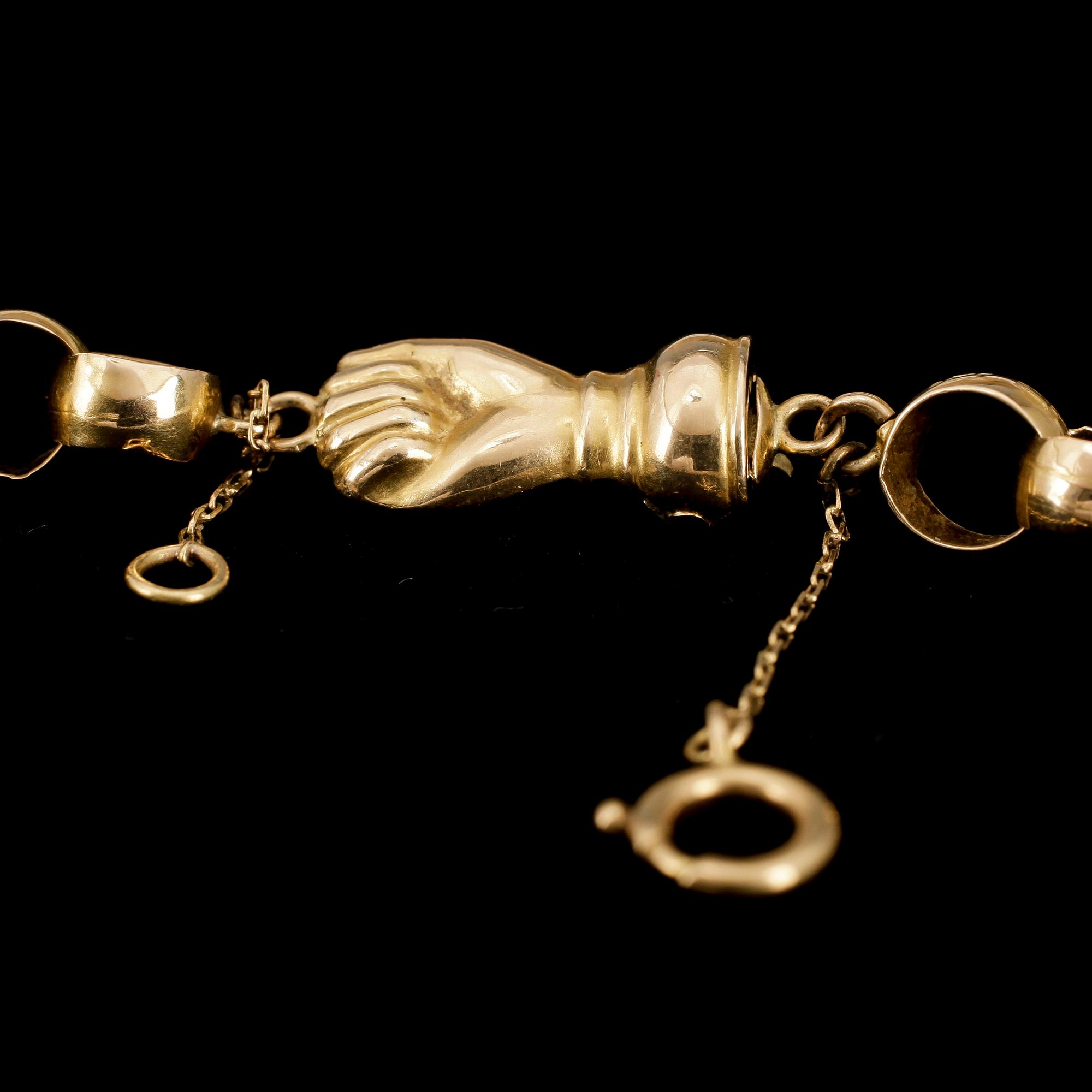 COLLIER, 18k guld, Stockholm, 1839. Vikt ca23g.