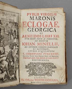 BIBEL, Carl XI, 1638, samt Publii Virgilii Maronis Eclogae, Georgica Et Aeneidos Libri XII.