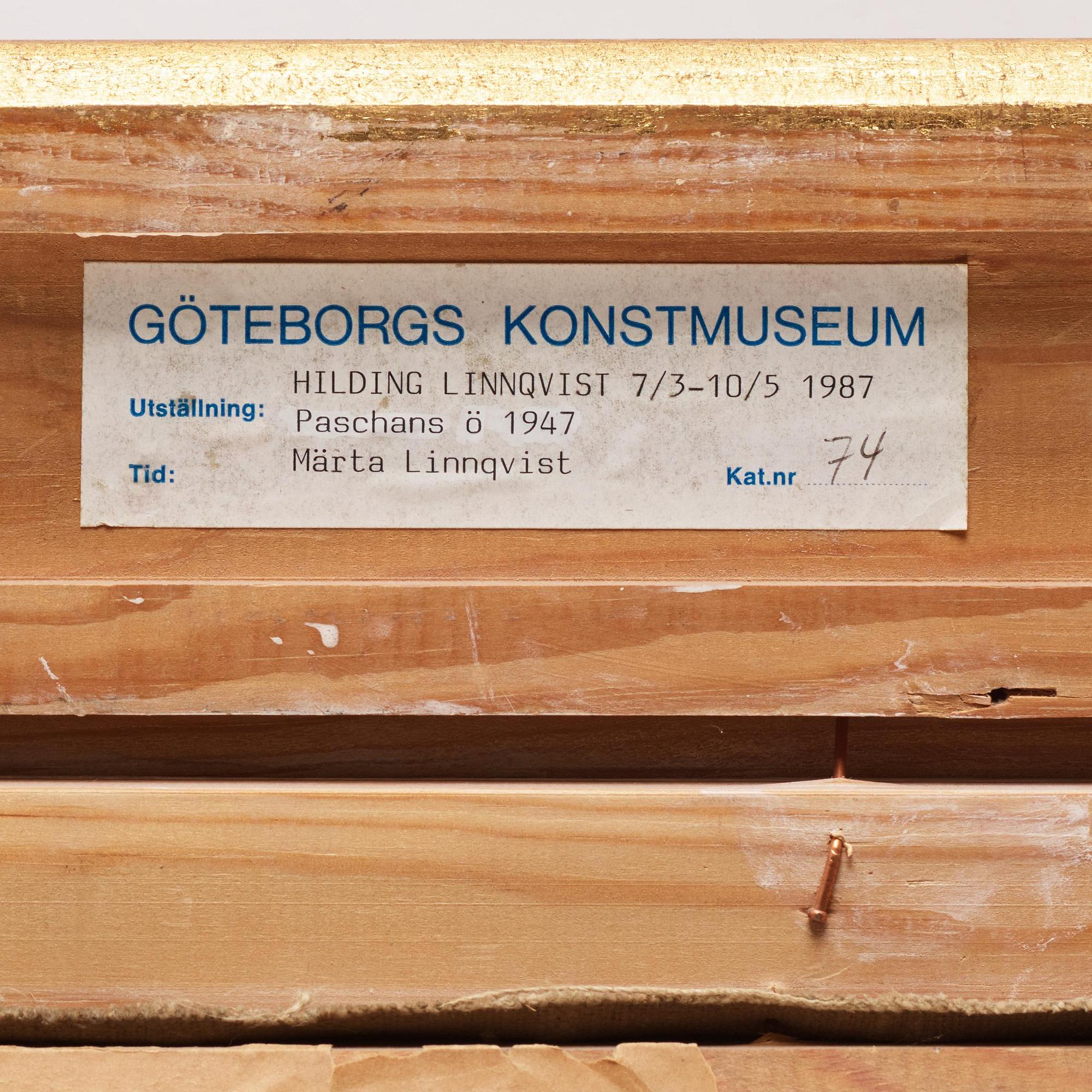 Hilding Linnqvist, "Paschans ö".