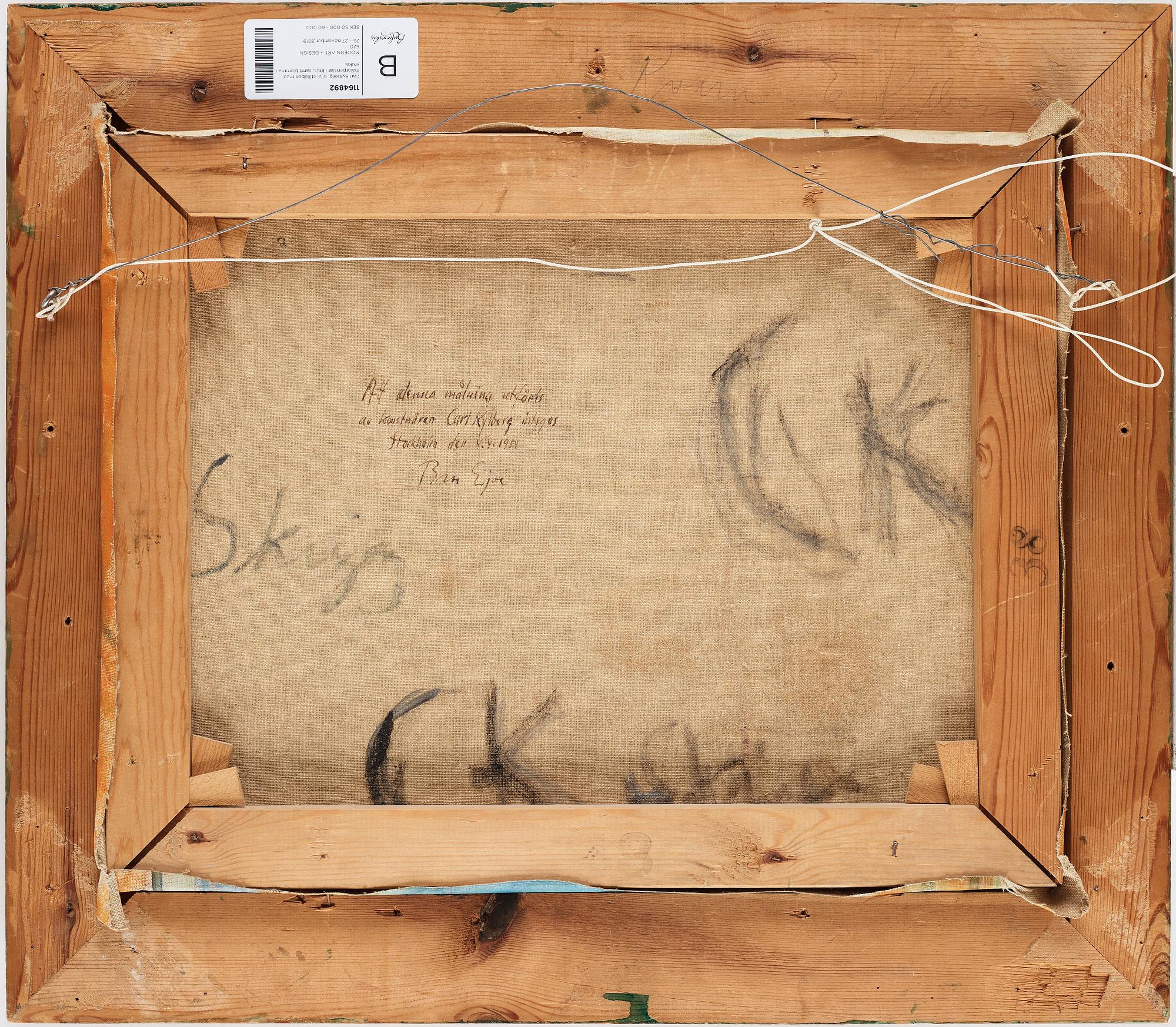 Carl Kylberg, Stilleben.