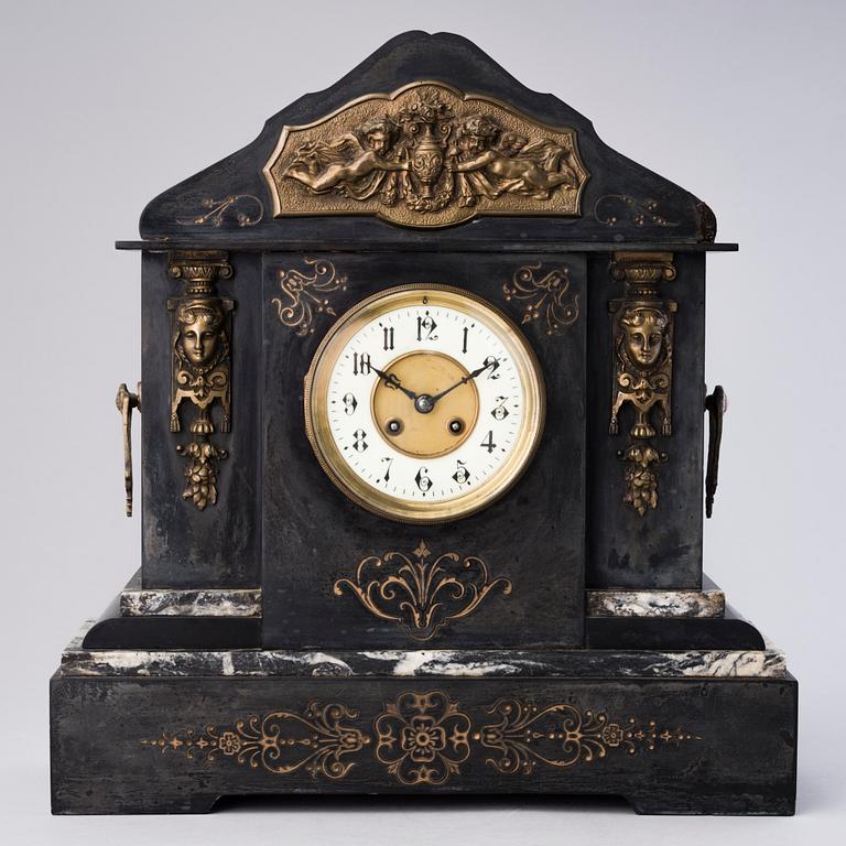 A Japy Frères mantel clock, late 19th Century.