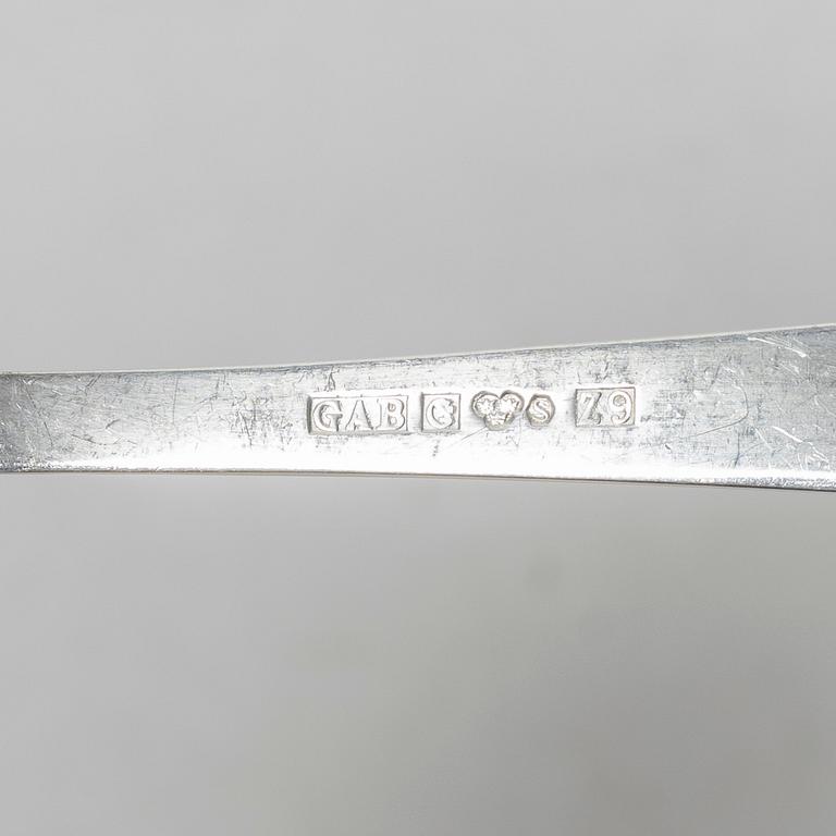 Jacob Ängman, besticksuppsättning, 88 delar, silver, "Rosenholm", GAB, Eskilstuna & Stockholm, 1967-73.