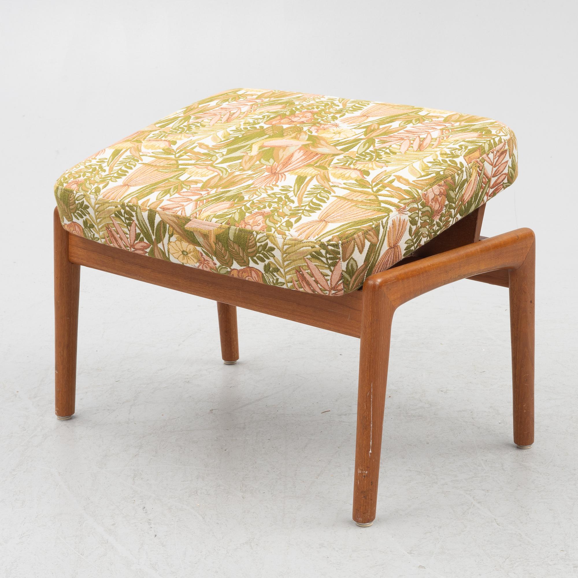Folke Ohlsson, an armchair with ottoman "Duxiesta", Bra Bohag, Ljungs Industrier, Malmö 1960s.