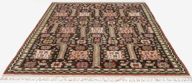 Märta Måås-Fjetterström, a carpet, "Svarta trädgårdsmattan", knotted pile, ca 356 x 219-220,5 cm, signed AB MMF.