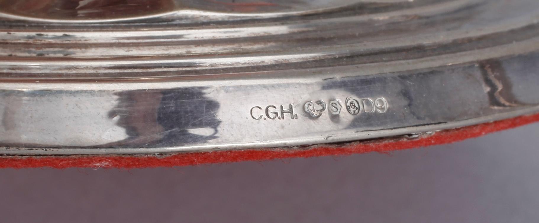LJUSSTAKAR, ett par, silver, C G Hallberg, Stockholm 1954.