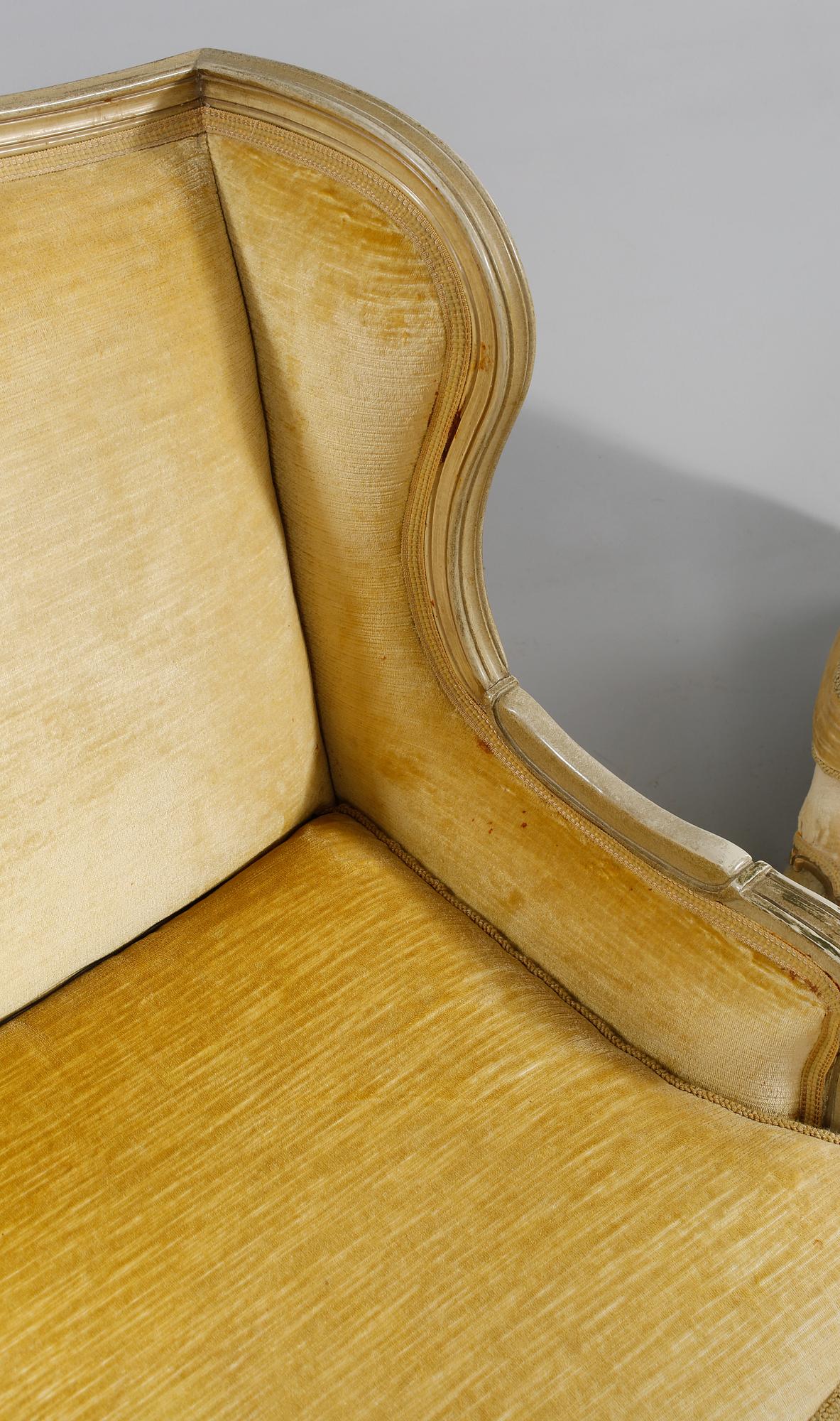 BERGÈRER, ett par, rokokostil, 1900-talets mitt.