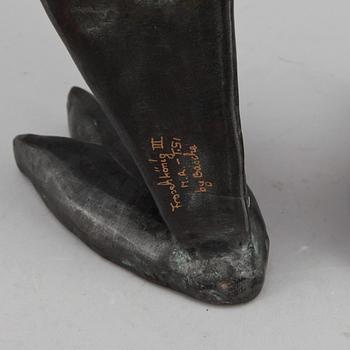 PHILIPP BASCHE, trädgårdsskulptur, koppar, sign Basche.