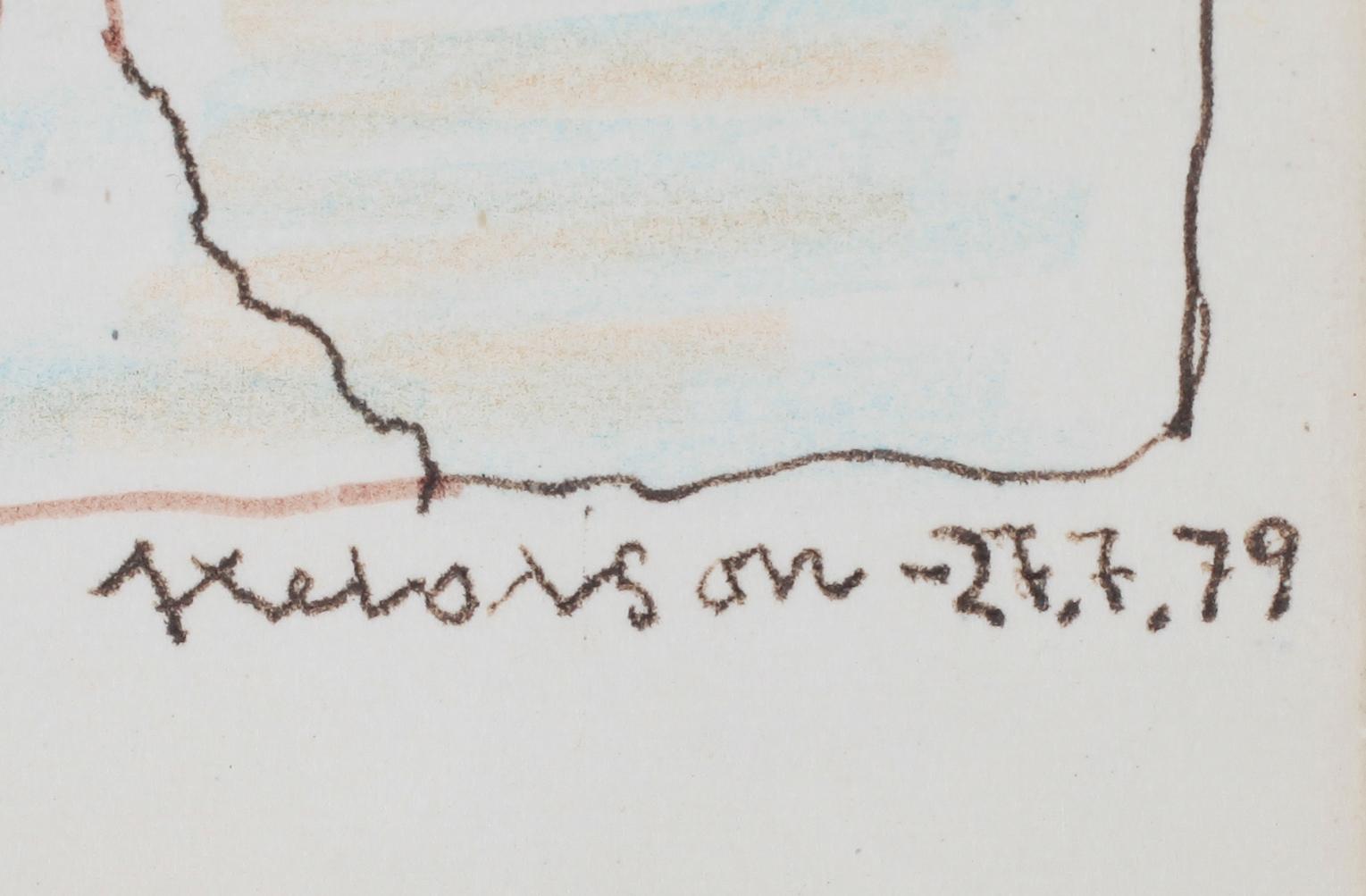 AXEL OLSON, blandteknik, signerad och daterad 79.