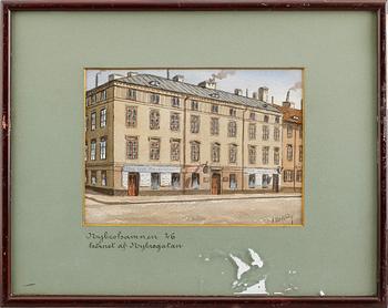 FRITZ LINDSTRÖM, 10 st, akvareller, signerade.