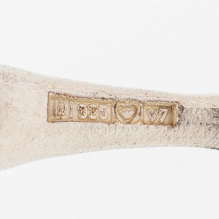 Björn Weckström, halsband, "Nectaris", sterlingsilver och akryl. Lapponia 1974.