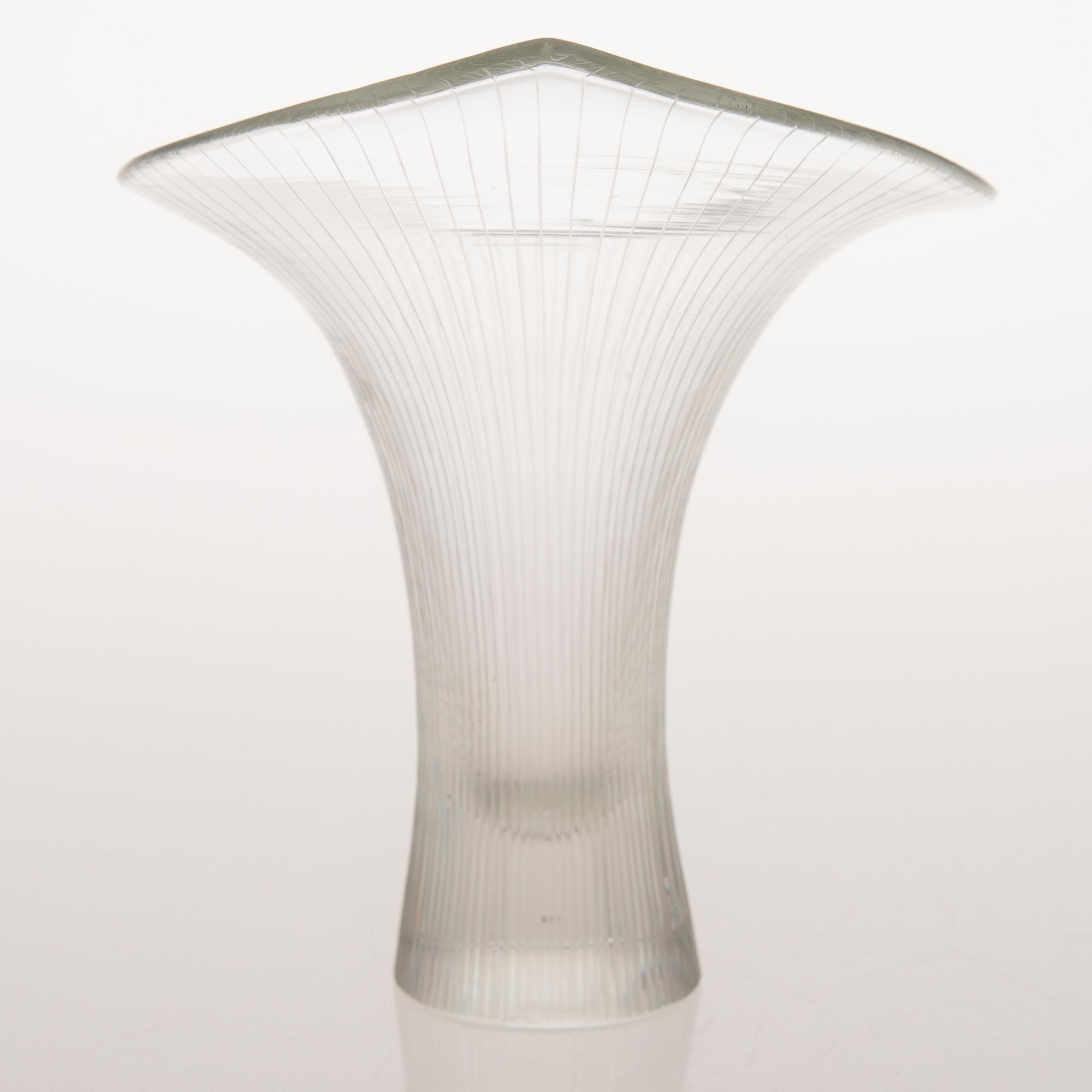 Tapio Wirkkala, A KANTARELLI GLASS VASE, signed Tapio Wirkkala Iittala -54.