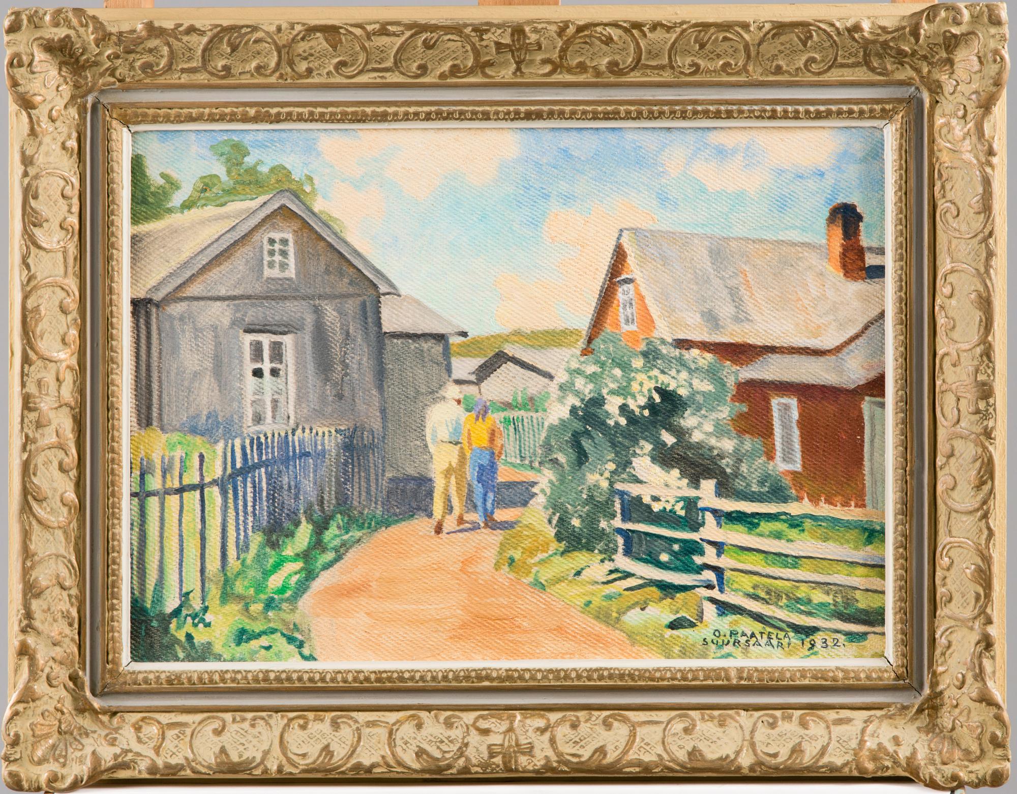 OSKARI PAATELA, oil on wood, signed and dated 1932.