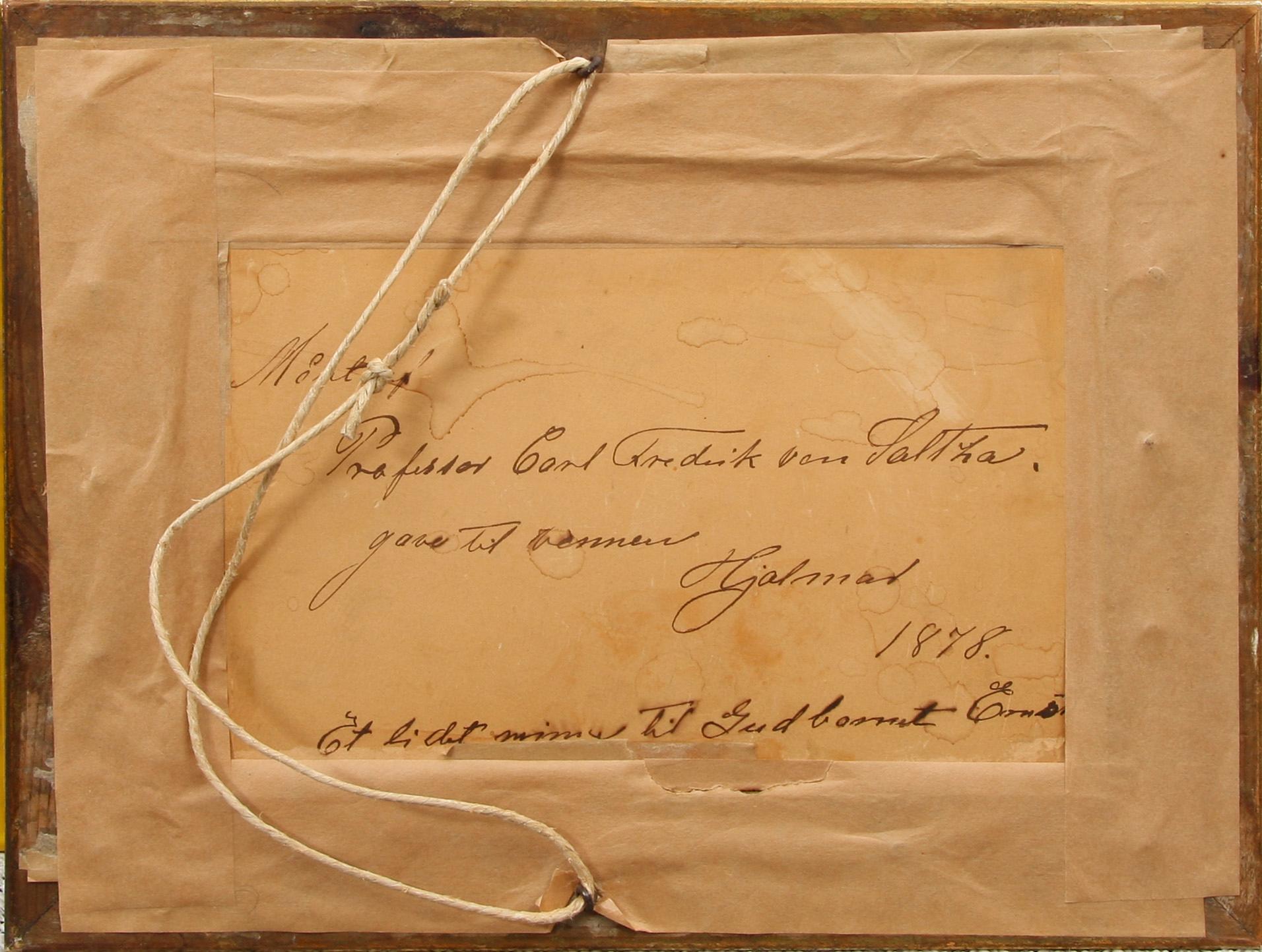 CARL FREDRIK von SALTZA, akvarell, sign o dat 1878.