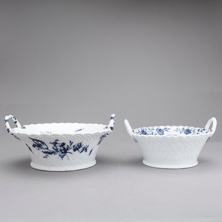 SKÅLAR 2 st, porslin, Meissen, 1800-tal.