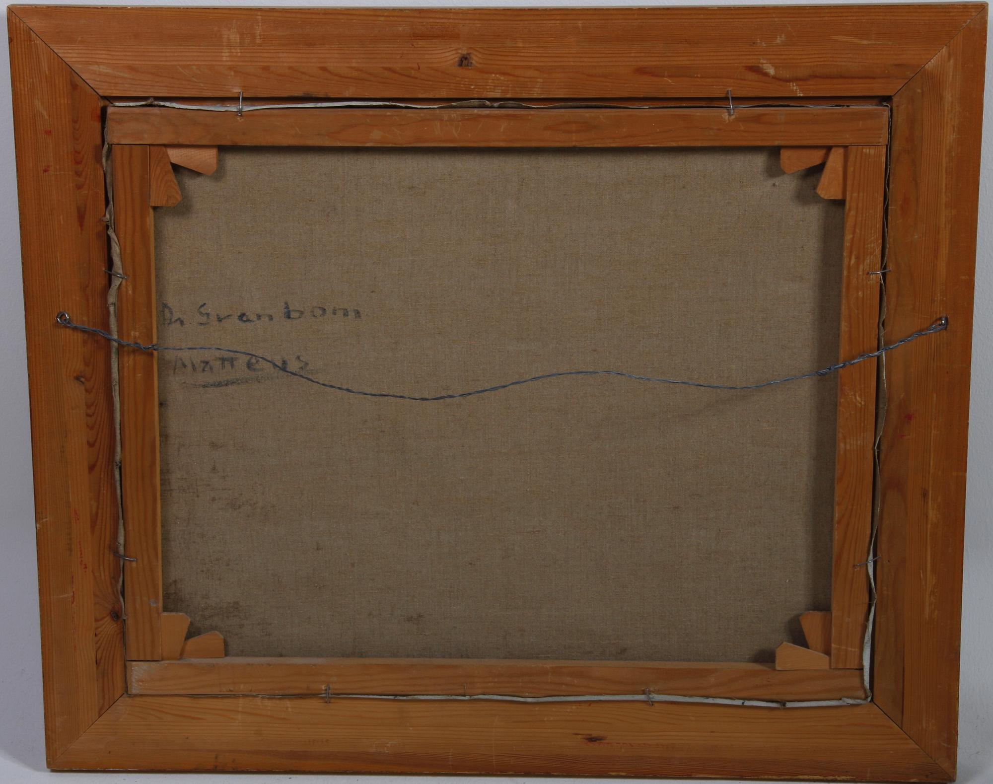 BERG-WILHELMSSON, FOLKE. Olja på duk. Sign o dat 1935.