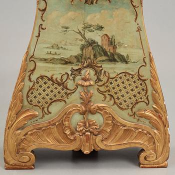 A Swedish Rococo 18th century longcase clock by Johan Fredman,