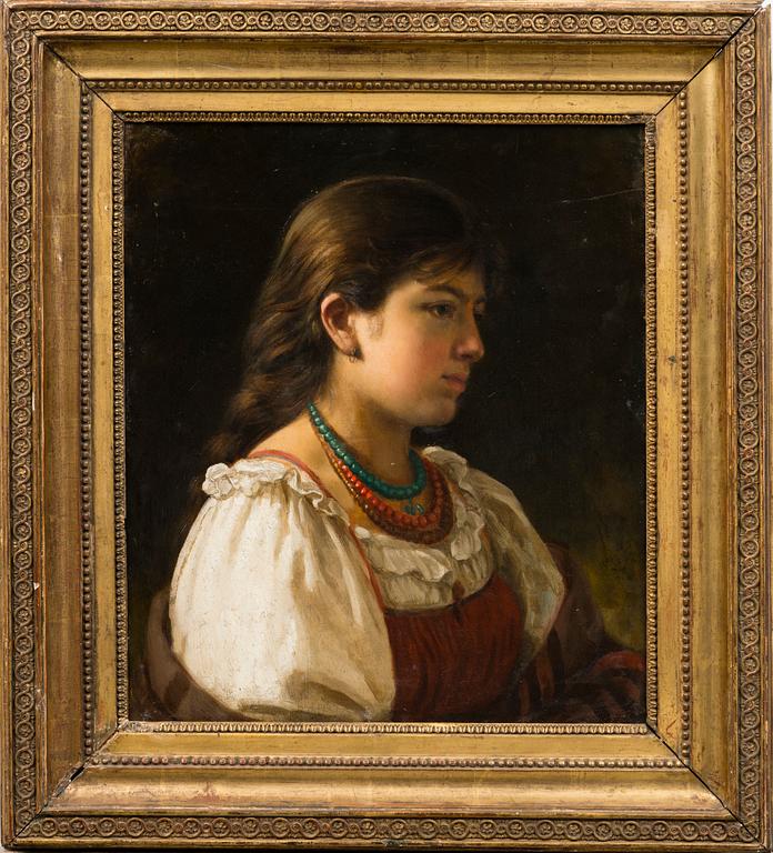 A PEASANT GIRL WITH BEADS.