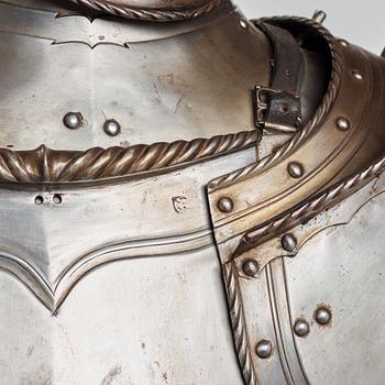 A German metal armour, composite, mid 1500's and later.