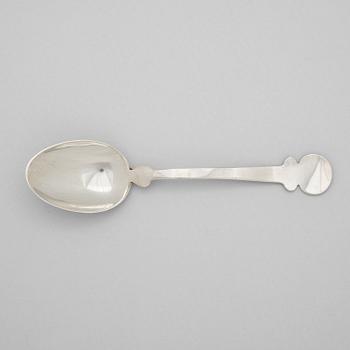 A Swedish 20th century sterling silver large spoon, mark of Anna Stina Åberg, GAB, Eskilstuna 1981.