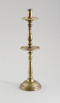 LJUSSTAKE, mässing, 1700-tal.