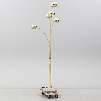 A 20th century brass floor lamp by Cottex.