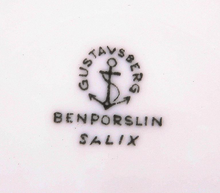 KAFFESERVIS, 32 delar, benporslin, "Salix", Gustavsberg.