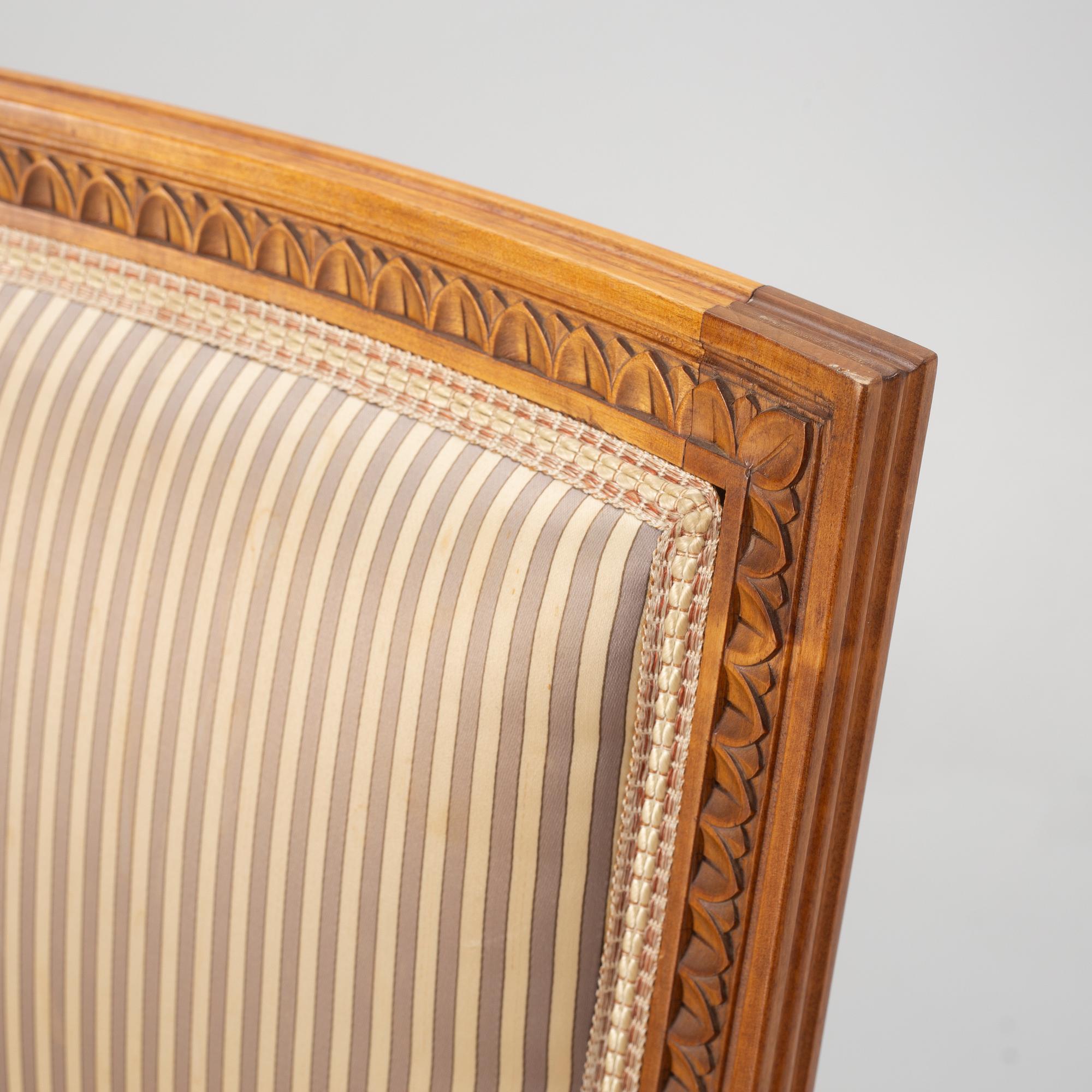 Four Gustavian style chairs, second part of the 20th century.