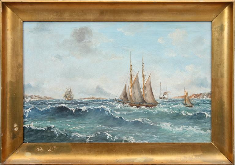 OKÄND KONSTNÄR, olja på duk, 1800/1900-tal.