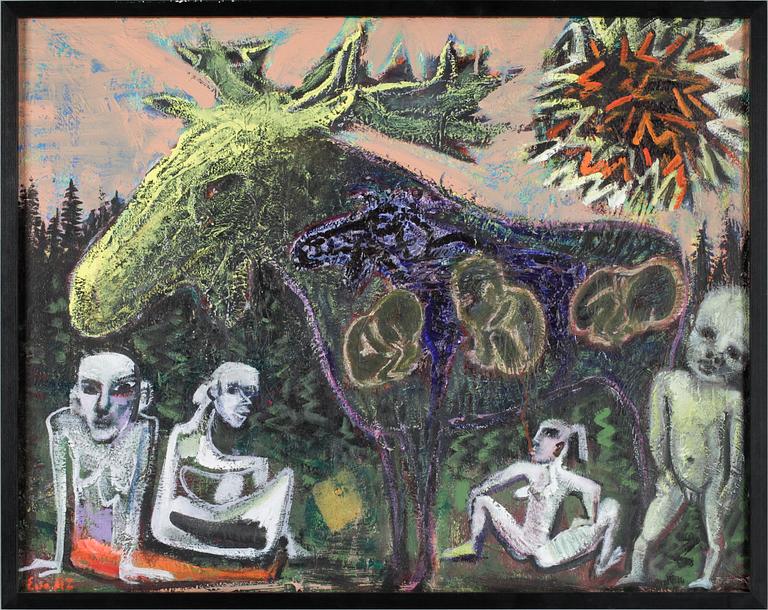 EVA ZETTERWALL, olja på duk. Sign.