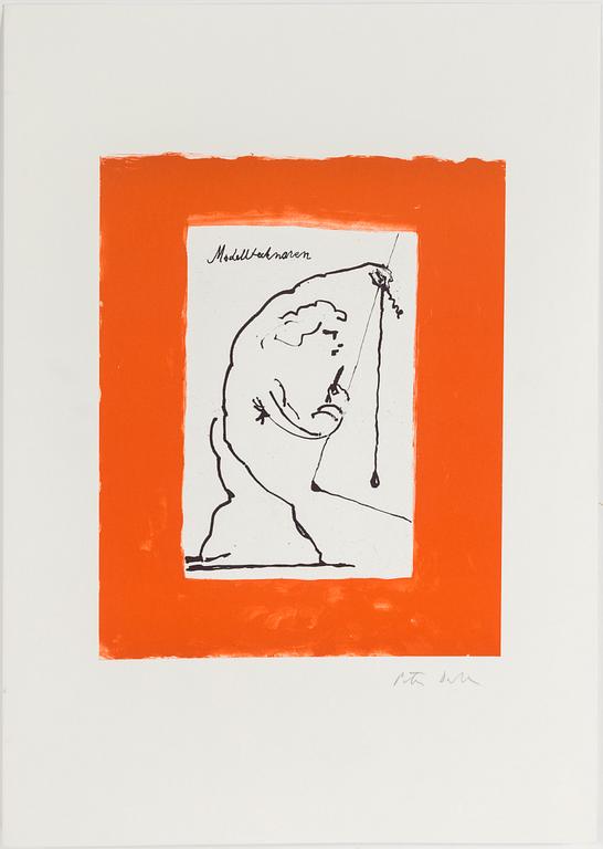 PETER DAHL, litograph in colors, signed.