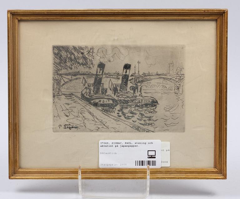 SIGNAC, PAUL, etsning och akvatint på japanpapper.