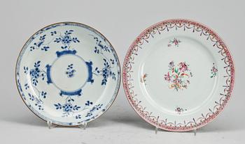 FAT, 2 st, porslin, Kina Qianlong, 1700-tal.