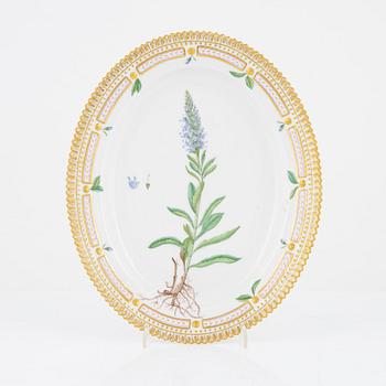 A 'Flora Danica' porcelain dish, Royal Copenhagen, Denmark, 1923-1934.