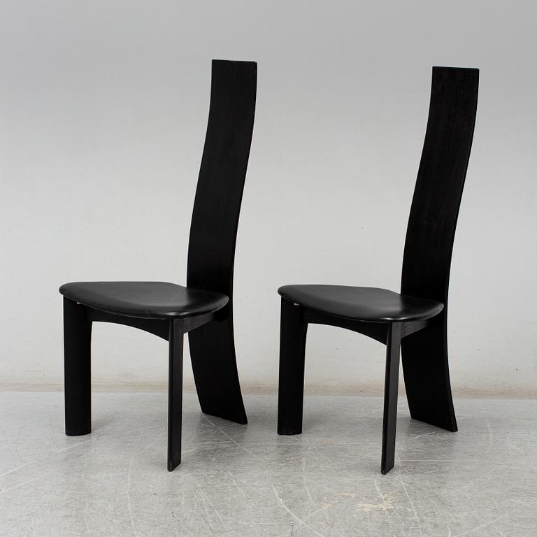 Eight chairs 'Iris' designed by Bob van den Berghe, Tranekær Furniture, Denmark, 1982.